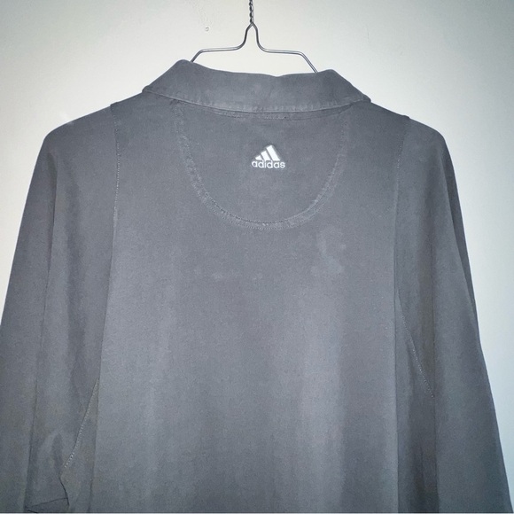 𝅺ADIDAS , Clima Lite, long‎ sleeve polo, size large ,gray - Picture 6 of 9